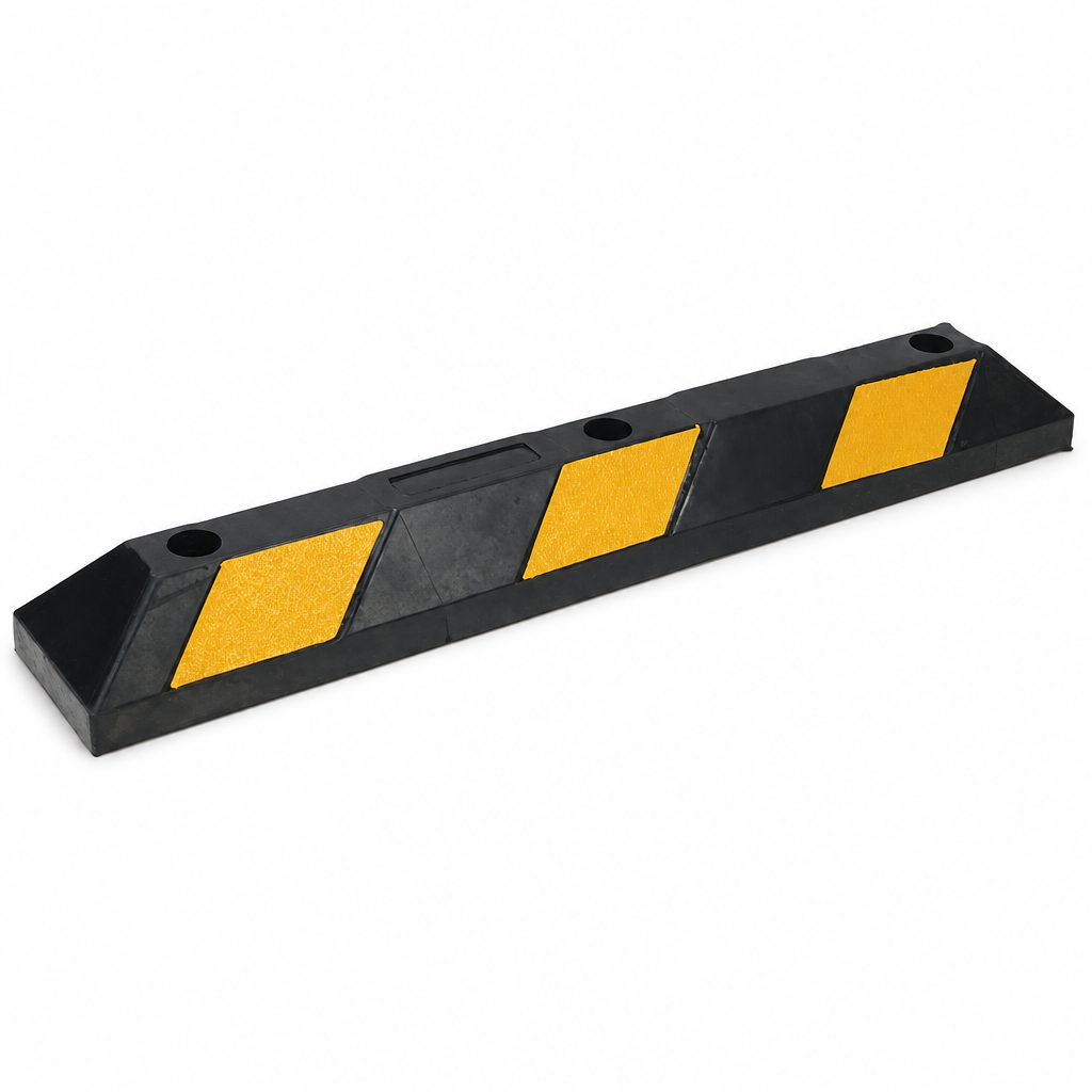 Black and Yellow Rubber Parking Stops