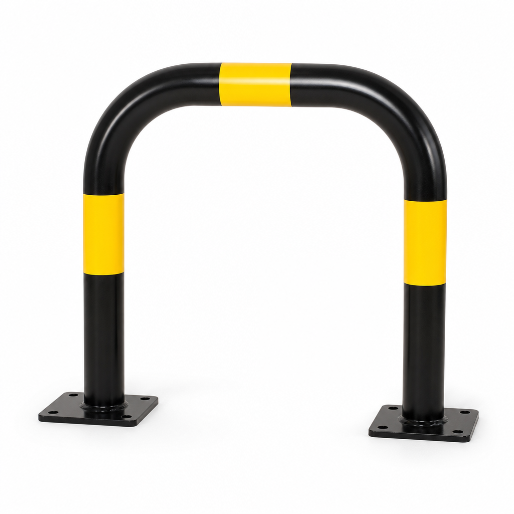 Black and Yellow Steel Warehouse Traffic Hoop Barriers