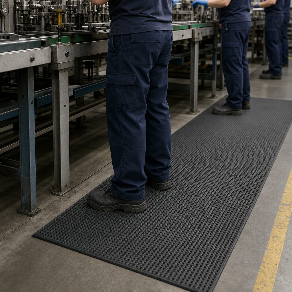 Black Anti-Fatigue Mat for Offices and Industrial Areas