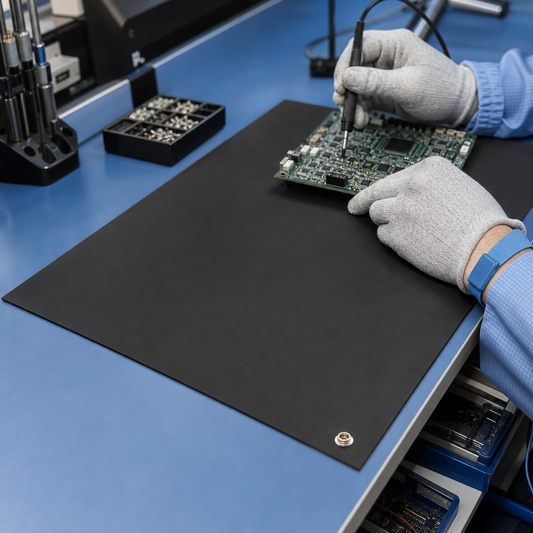 Black Anti-Static Rubber Bench Mat