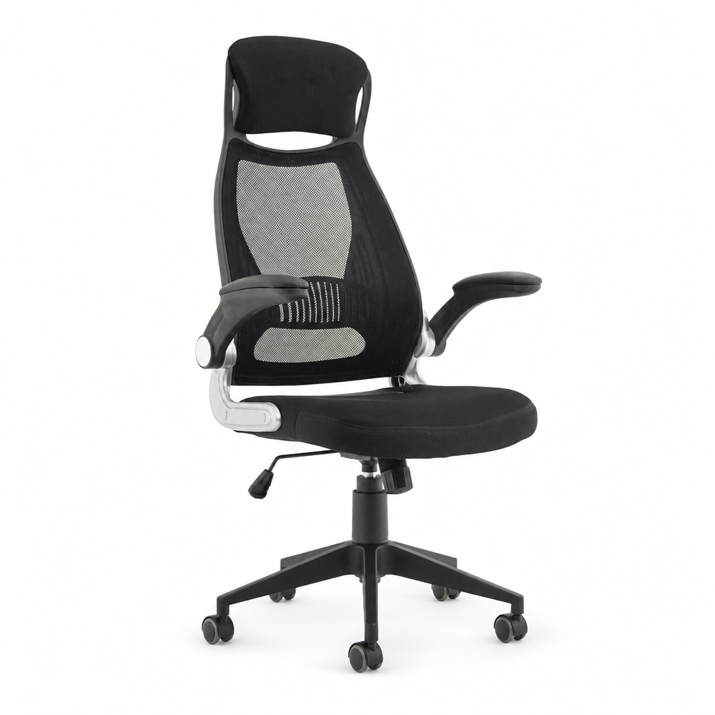 Black Executive Ergonomic Office Chair with Headrest
