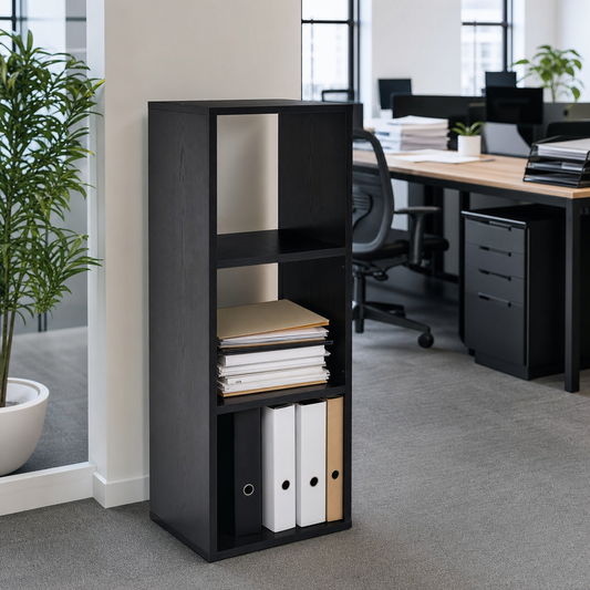 Black Multi-Compartment Office Storage Unit