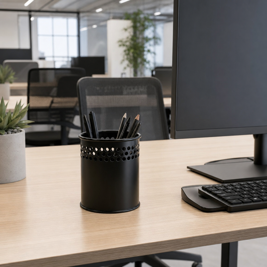 Black Steel Pencil Pot