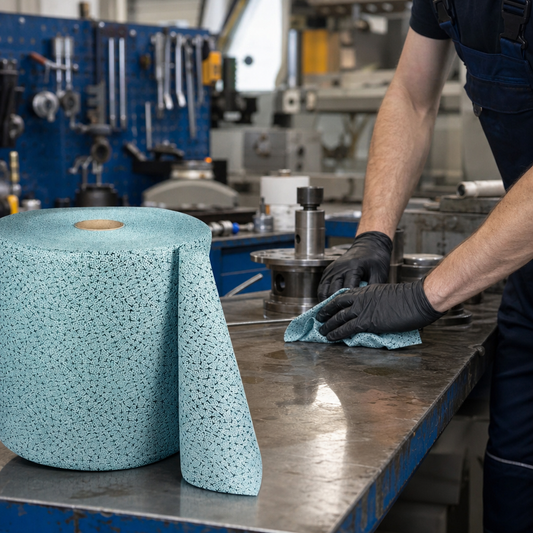Blue Non-Woven Polypropylene Centrefeed Roll