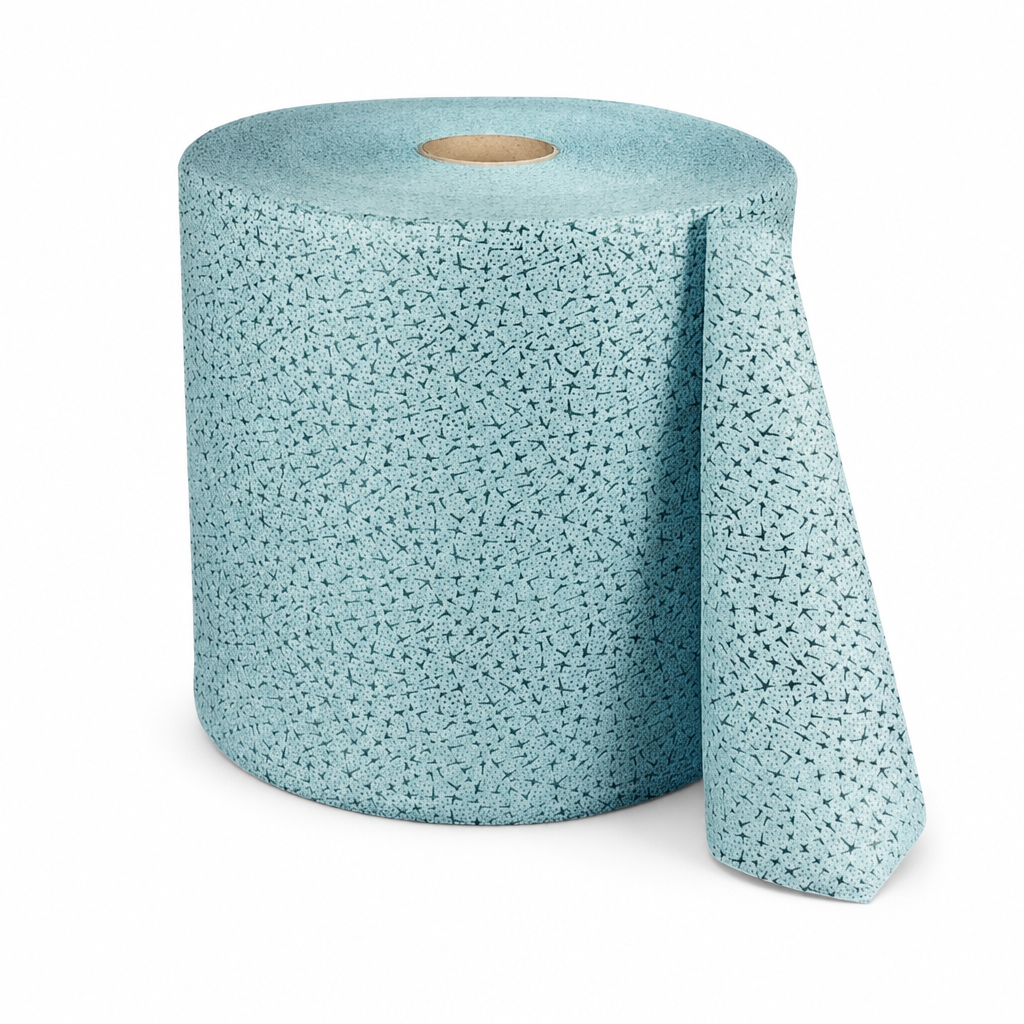 Blue Non-Woven Polypropylene Centrefeed Roll