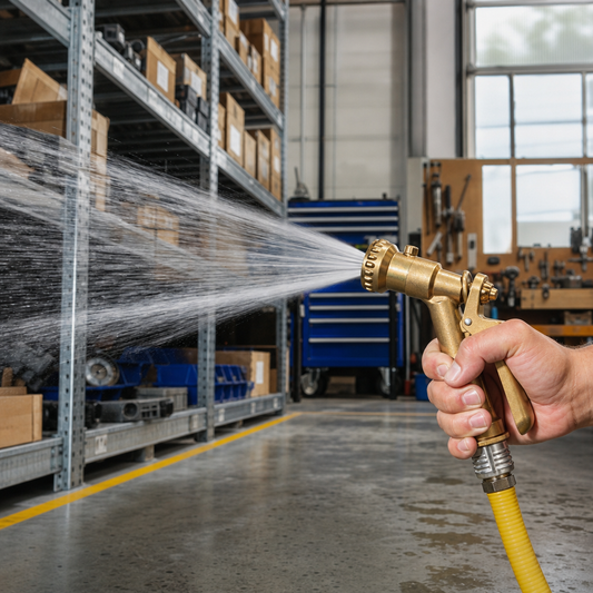 Brass Multi-Jet Watering Gun with On/Off Trigger