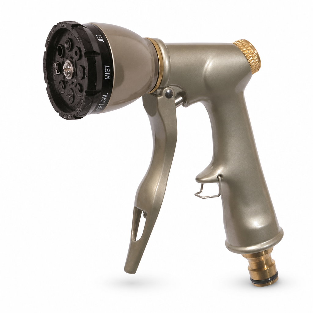 Brass Multi-Jet Watering Gun with On/Off Trigger