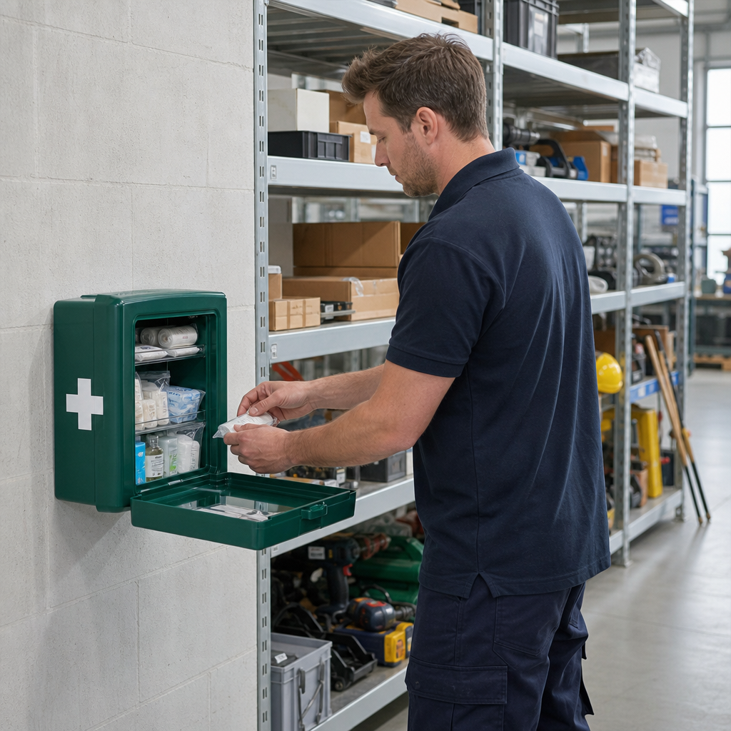 British Standard Compliant Wall Mounted First Aid Kit