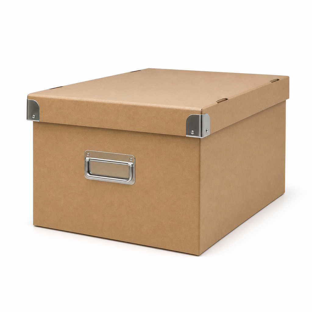 Brown Cardboard Archive Case with Lid