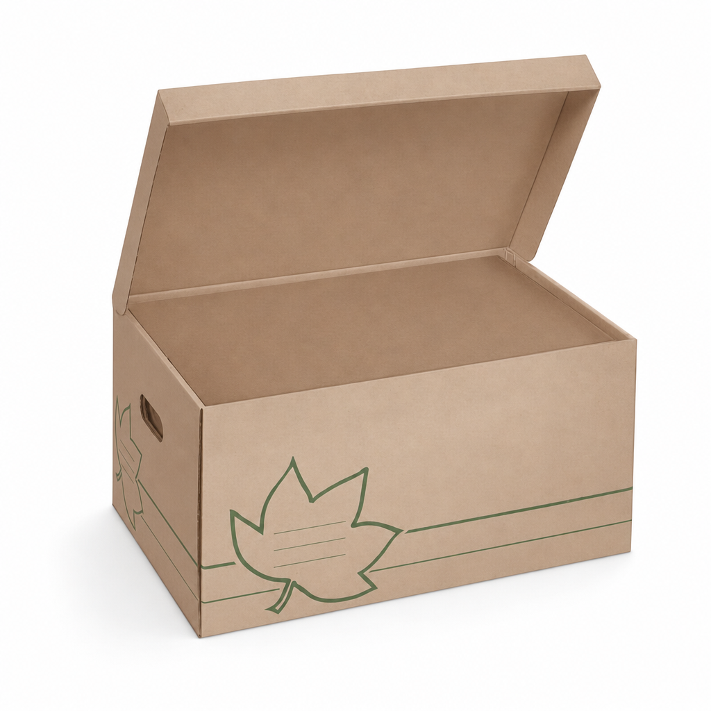 Brown Cardboard Archive Case with Lid