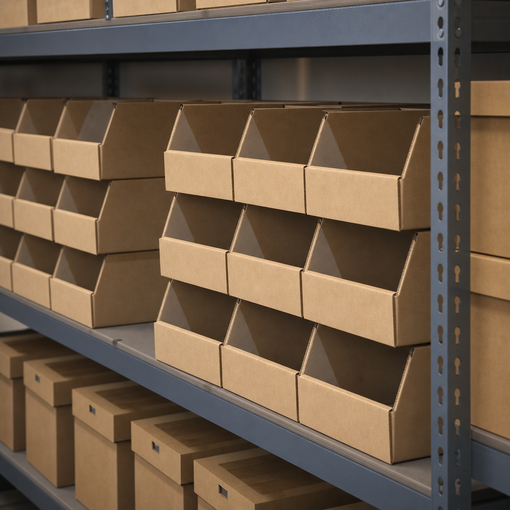 Brown Kraft Cardboard Storage Containers 2.4 Litre