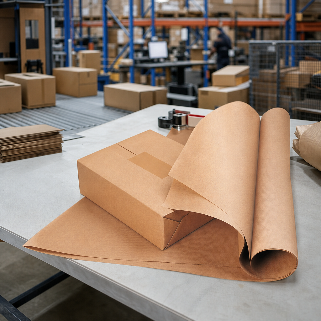 Brown Kraft Wrapping Paper Roll