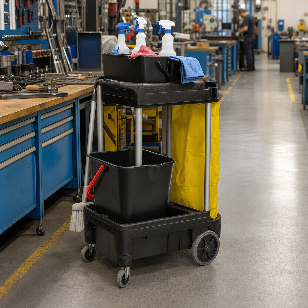 Buckets for Cleaning Trolleys with Optional Pouring Spout