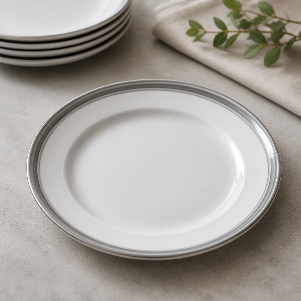 Commercial Truffle Plates 202mm Bead Design 12 Pack