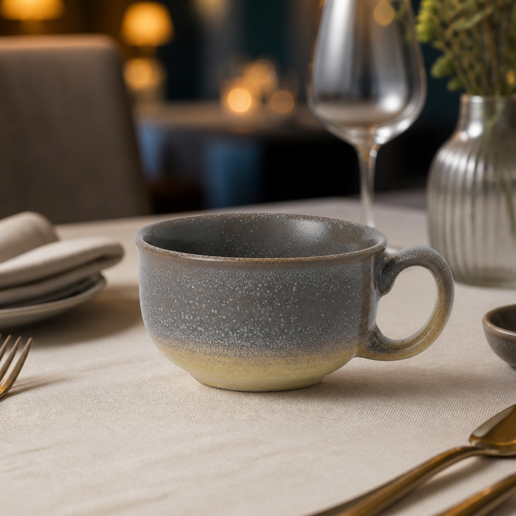 Commercial Vitrified Stoneware Teacups 227ml 6 Pack