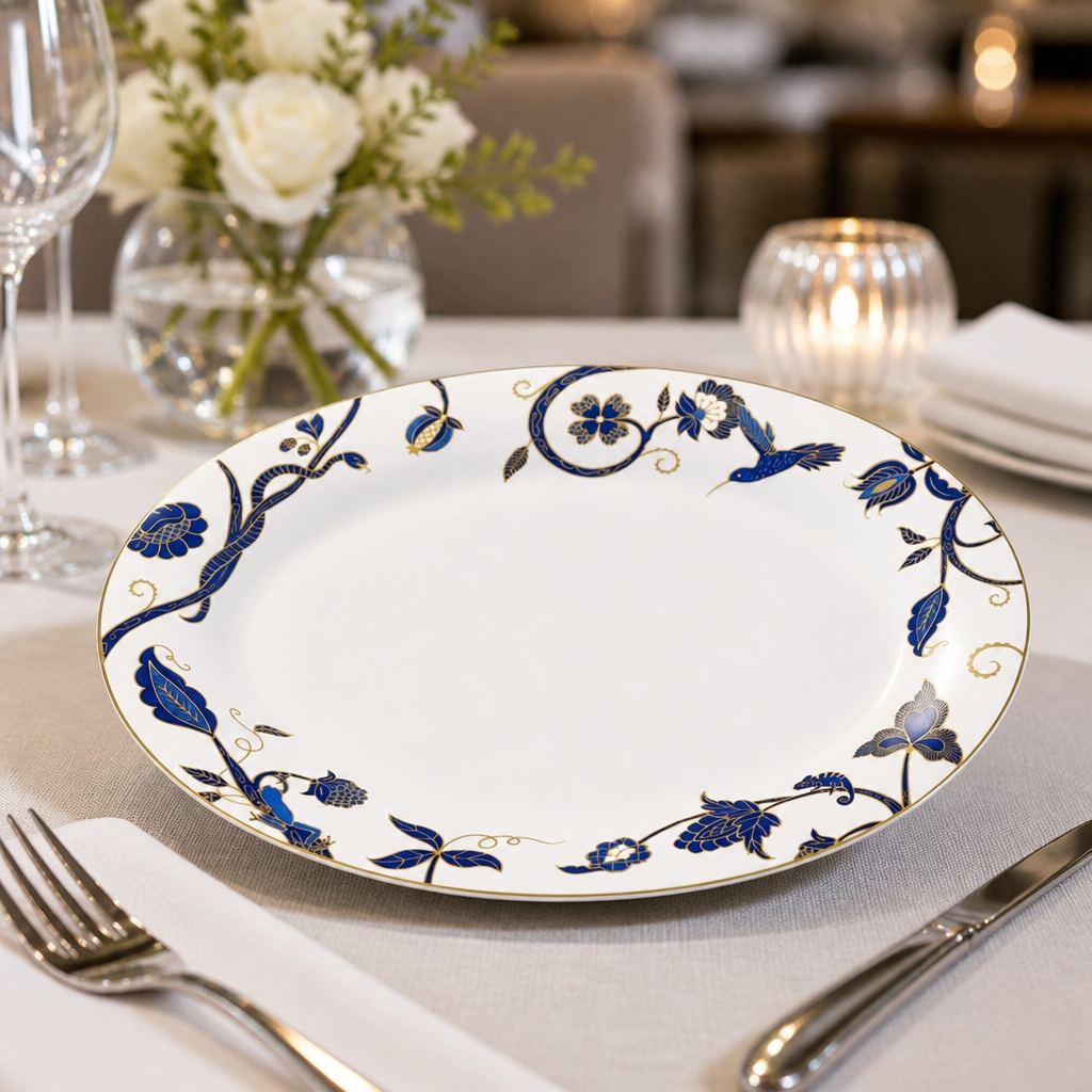 Commercial Bone China Oval Trays 365x275mm - 6 Pack