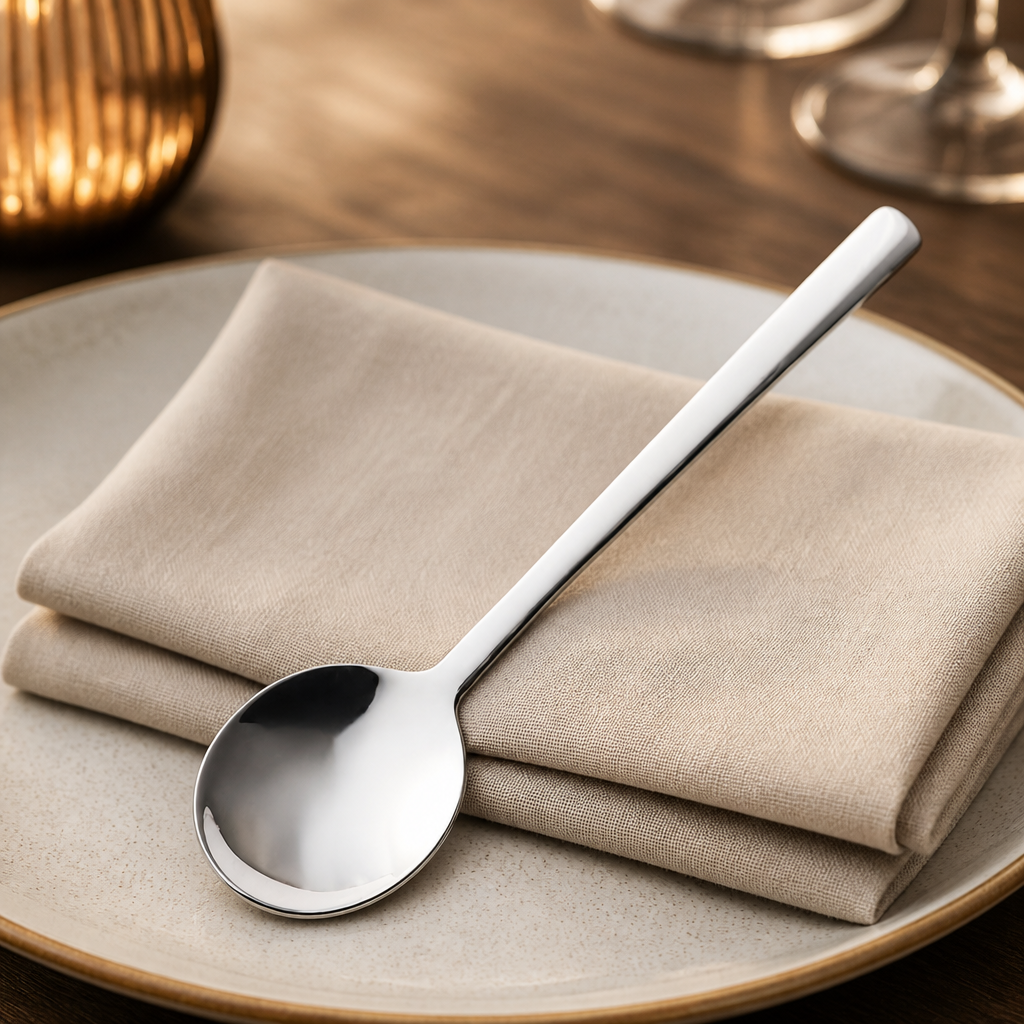 12 pack of commercial stainless steel soup spoons