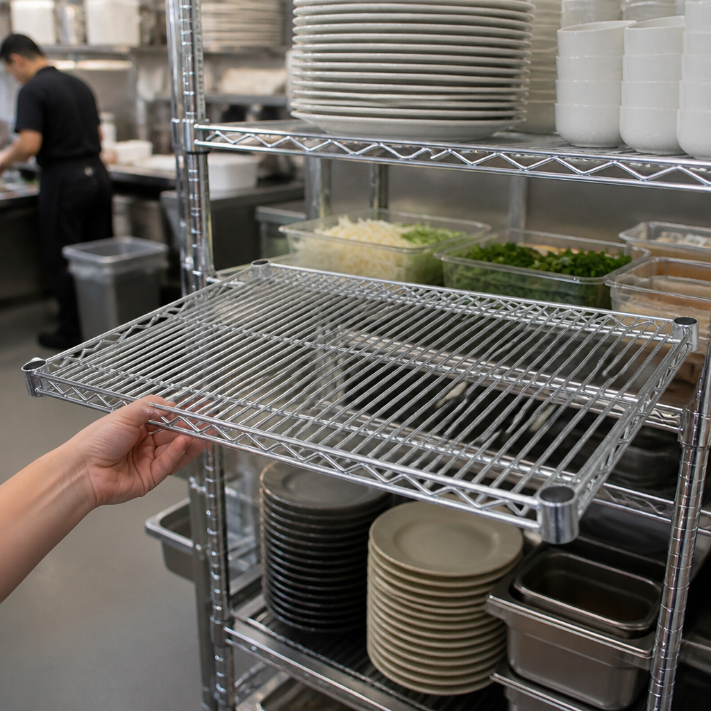 Commercial Chrome Wire Shelves 1525x457mm 2 Pack