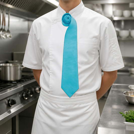 Turquoise Polyester Uniform Tie 10cm Blade Width 144cm Length