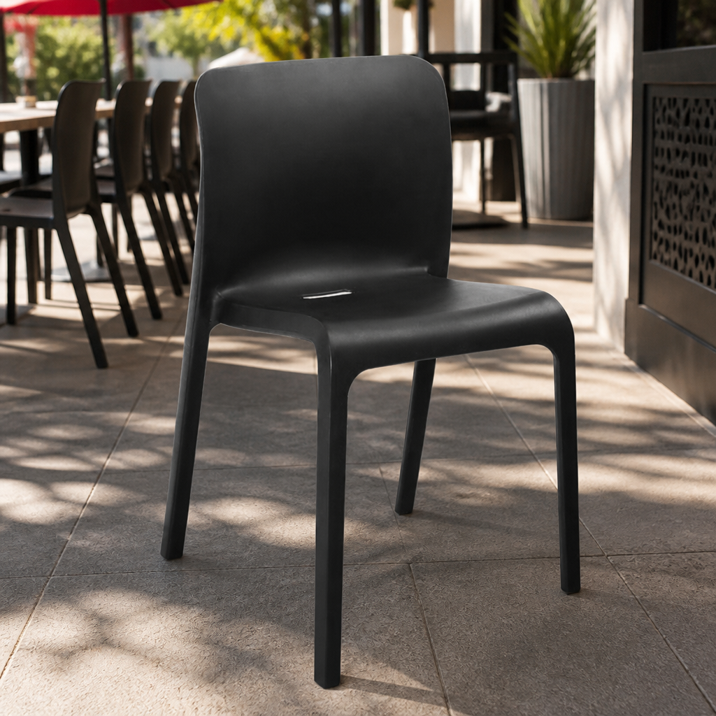 Commercial Seating Chair Black 480x500mm 2 Pack
