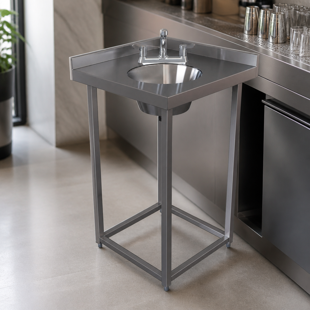 Commercial Modular Bar Corner Station with Hand Wash 850mm