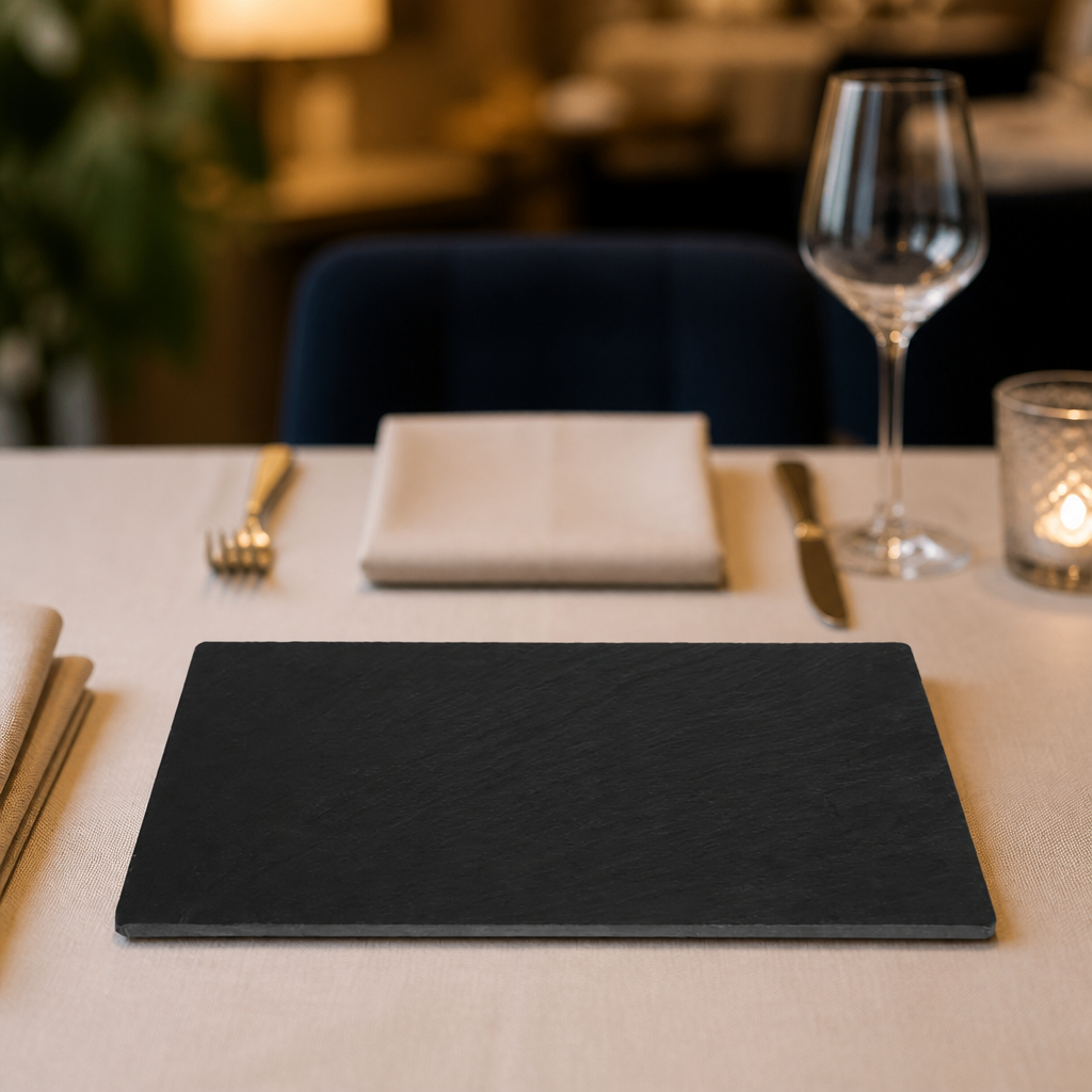 Commercial Slate Rectangular Platters 280x180mm 2 Pack