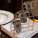 Chrome Plated Cutlery Storage Stand for Three Pots