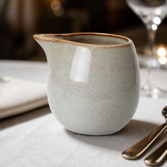 Commercial 170ml Vitrified China Milk Jug - 12 Pack