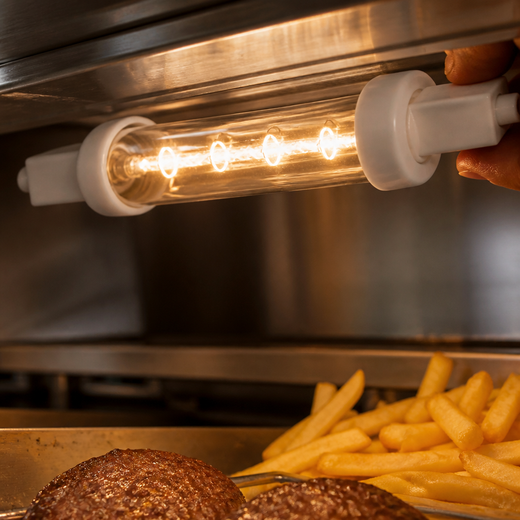 300W Commercial Jacketed Infrared Quartz Heat Bulb 118mm