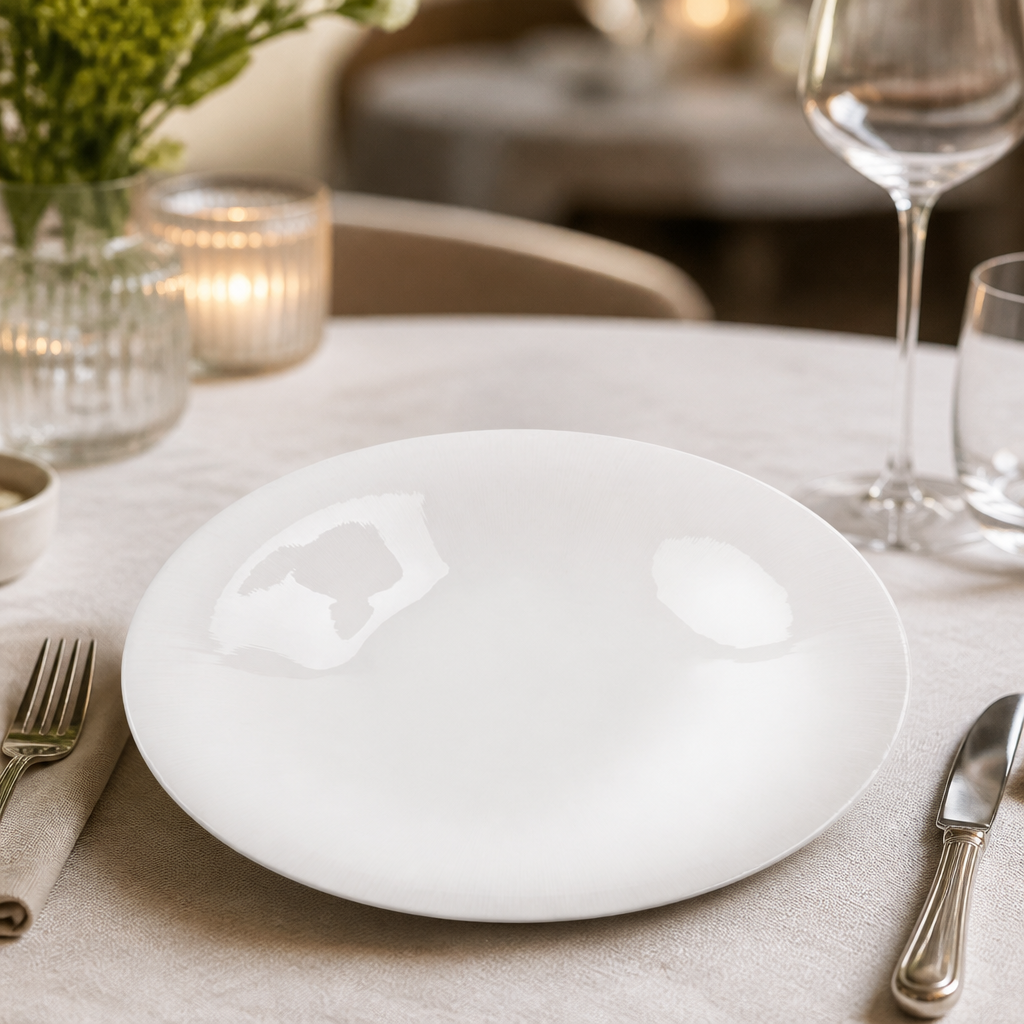 Commercial Bone China Wide Rim Bowls 300mm - 6 Pack