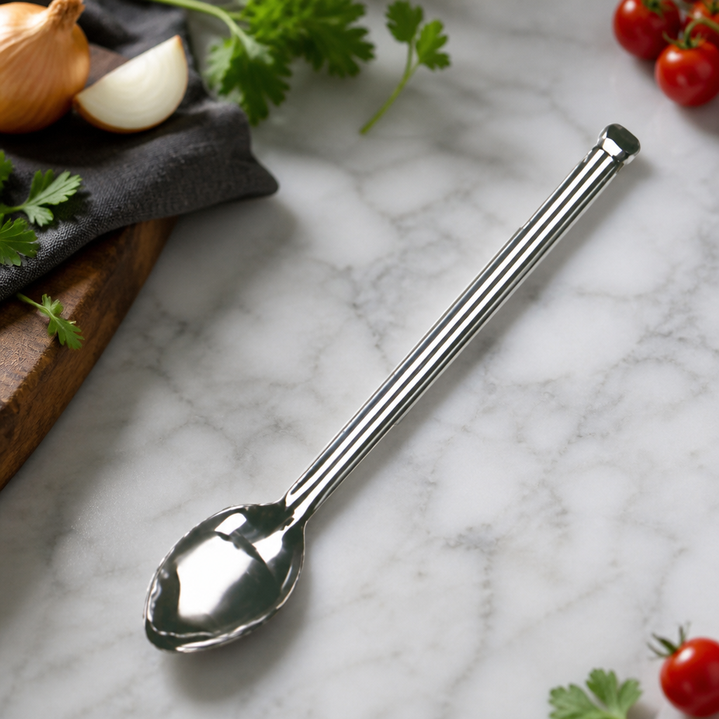 16" Commercial Stainless Steel Basting Spoon with Hook