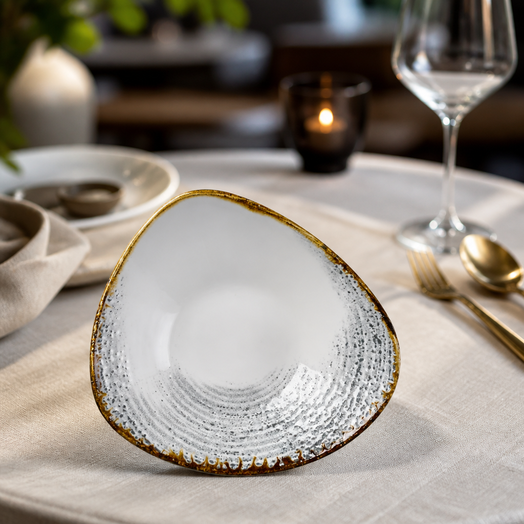 Commercial Grey Triangle Bowls 235mm - 12 Pack