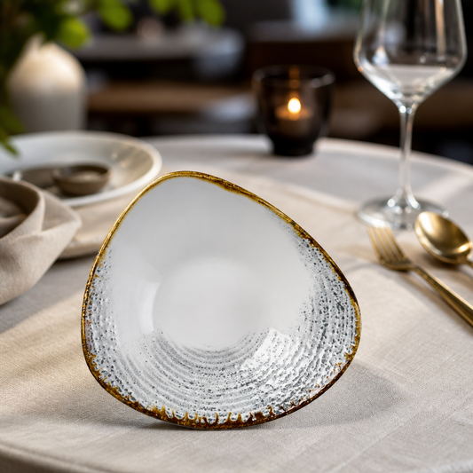 Commercial Grey Triangle Bowls 235mm - 12 Pack