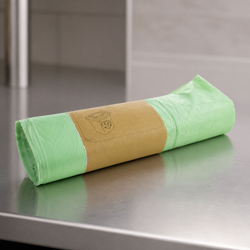 Commercial Compostable Bin Bags 140Ltr Green 10 Pack