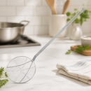 Commercial Stainless Steel Skimmer with Long Handle 8 Inch