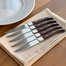 Commercial Steak Knives Set of 6 with Rosewood Handles