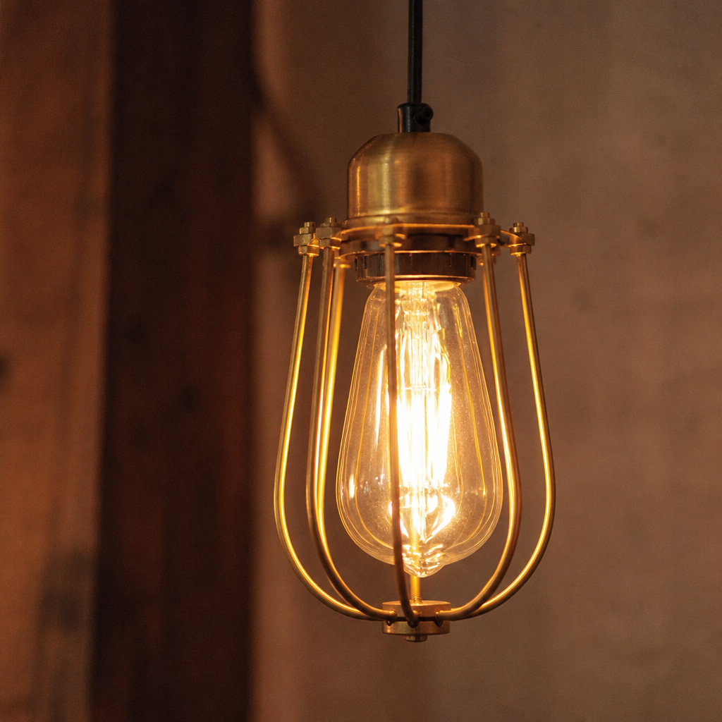 Vintage 100mm Wire Cage Pendant Light for commercial use