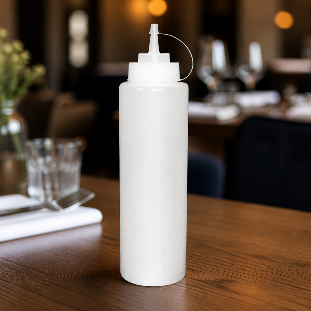 12oz Clear Squeeze Sauce Bottle for commercial use