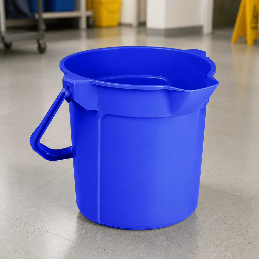 Commercial 10L Blue Graduated Cleaning Bucket with Pouring Lip