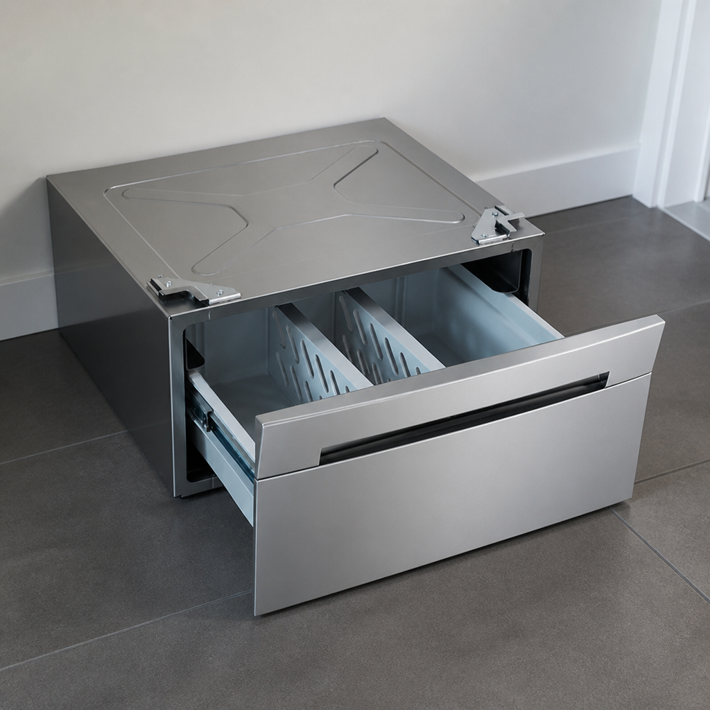 Commercial Washer and Dryer Base with Storage Drawer 600mm