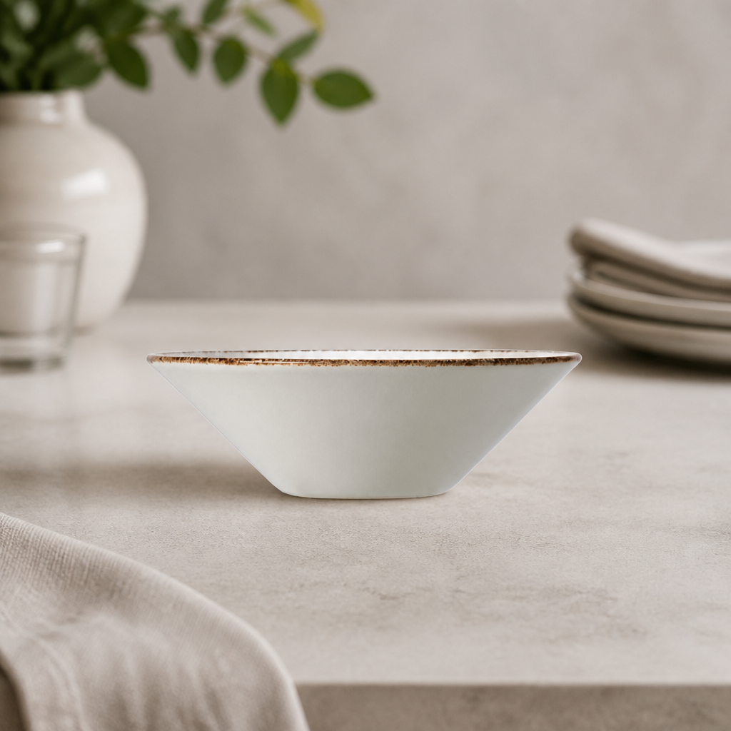 Commercial Brown Dapple Bowls 140mm - 24 Pack