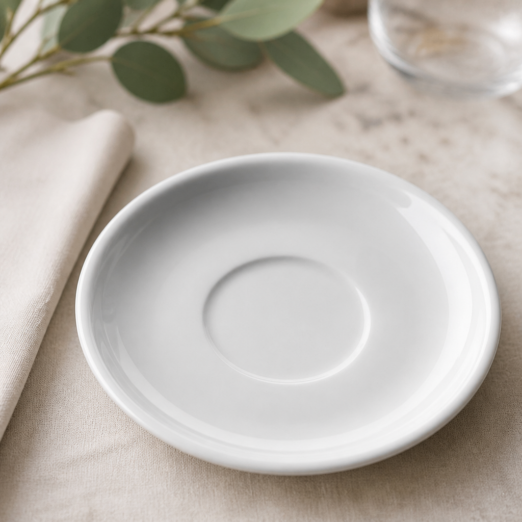 Commercial Porcelain Saucers 145mm - 24 Pack for Catering