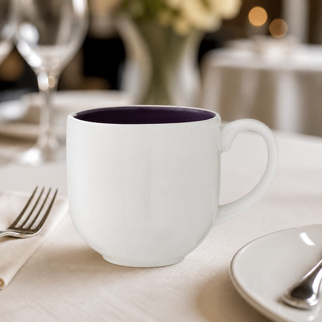Commercial City Mugs 285ml in Damson colour, 12 pack