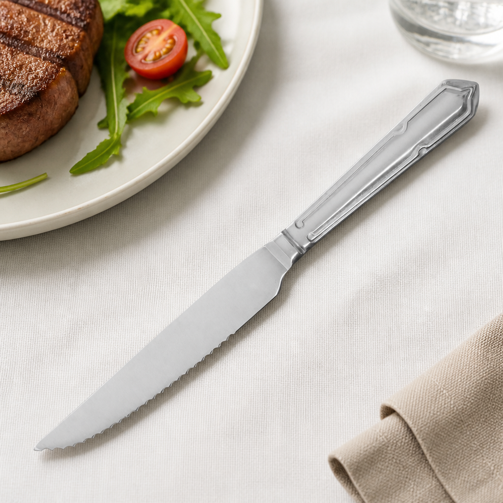 Commercial Steak Knives Set of 12 Stainless Steel 229mm