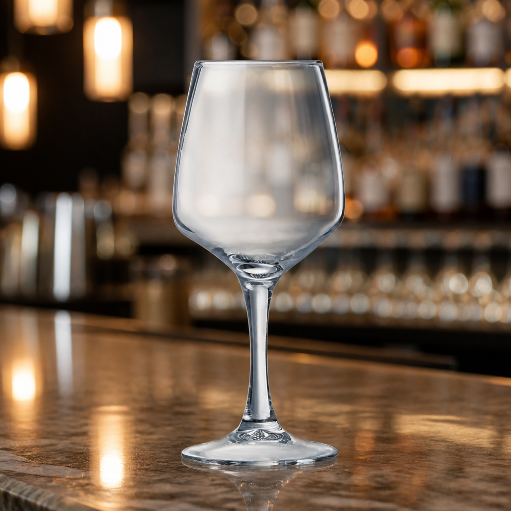 250ml Commercial Wine Glasses - 24 Pack Durable Stemmed Glasses