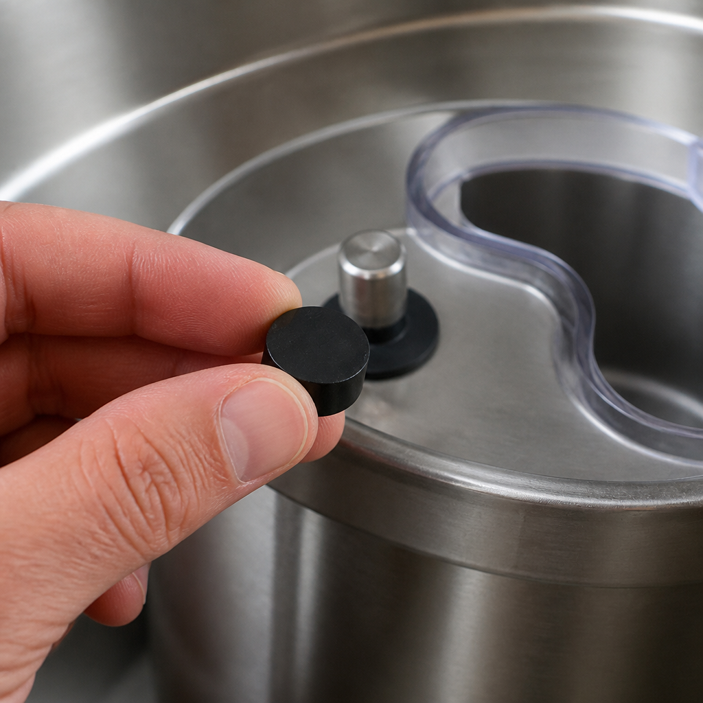 Genuine replacement bolt cover for commercial food processor