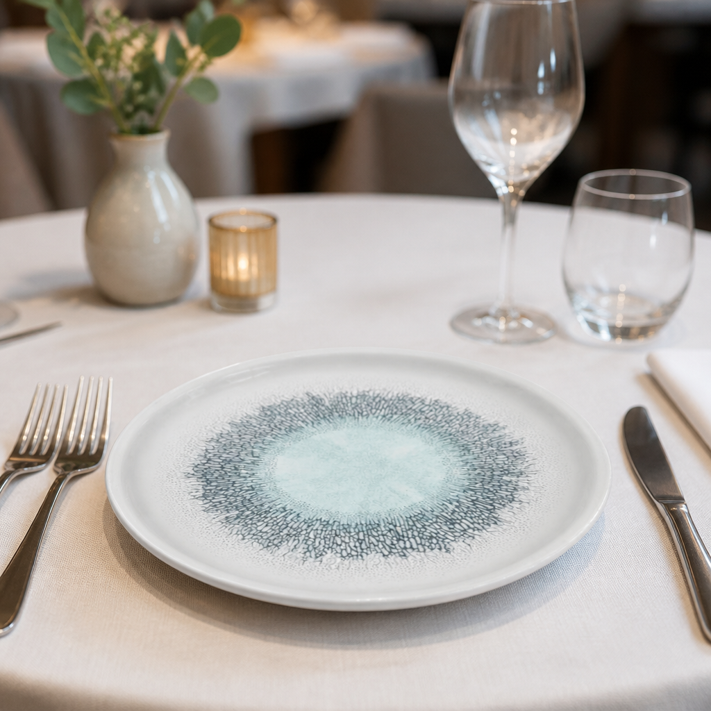 Commercial Walled Plates 260mm Aquamarine 6 Pack