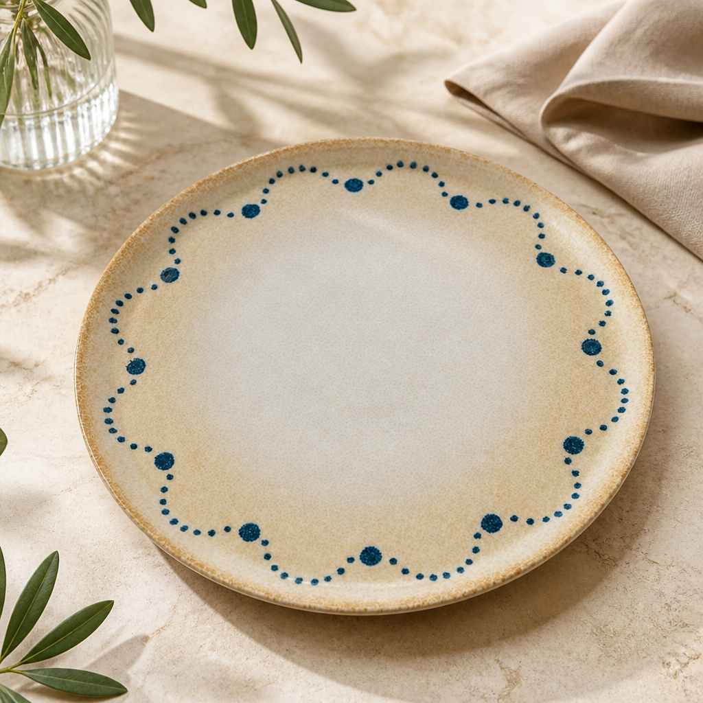 Commercial Pizza Plates 310mm Blue Ceramic 6 Pack