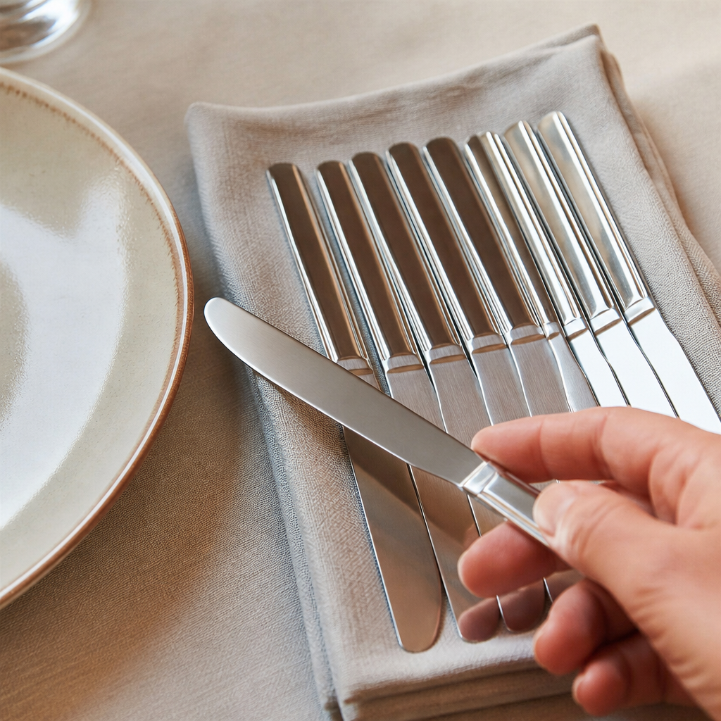 Commercial Dessert Knife Set 12 Pack 205mm Stainless Steel