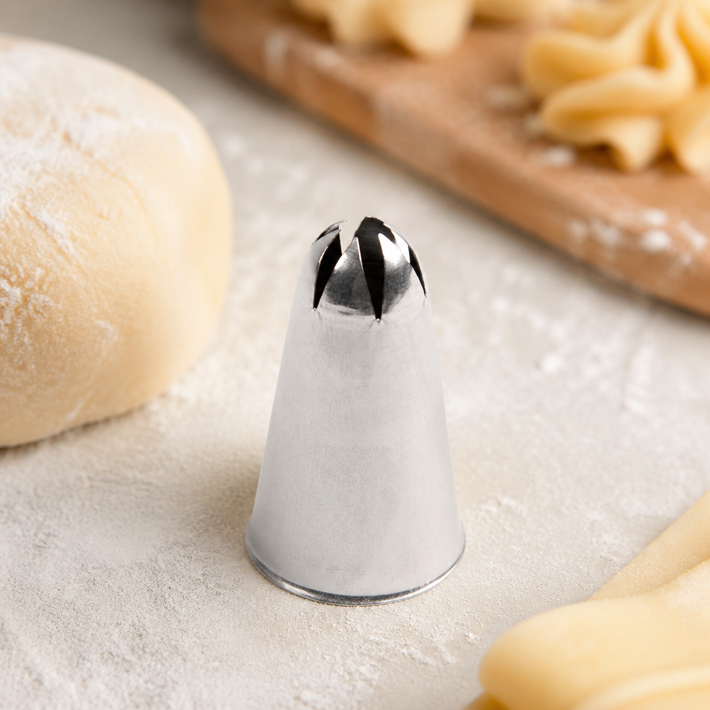 4mm stainless steel flower piping nozzle for cake decorating